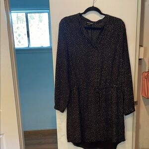 Elegant Black tiny white polka dot print Hilary radley Dress